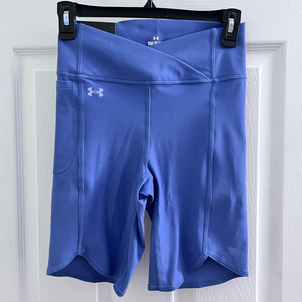 Under Armour Women's Motion Crossover Bike Shorts Purple